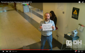 Day 12: There're eyes in the sky, Jeremy. Not God's eyes, but drones! [thanks to F.B.]